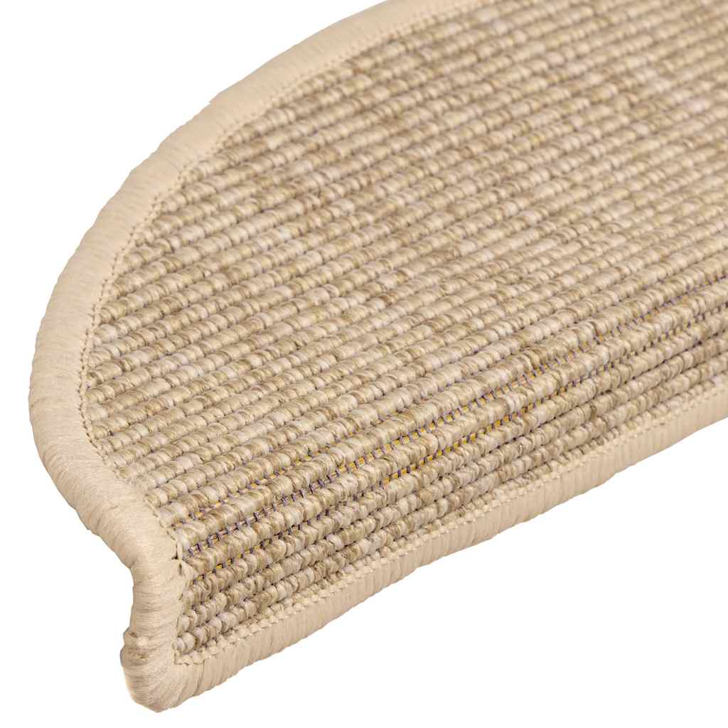 Stufenmatten 15 Stk. 56x17x3 cm Hellbraun Halbrund