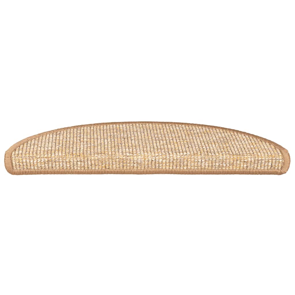 Stufenmatten 15 Stk. 56x17x3 cm Hellbraun Halbrund