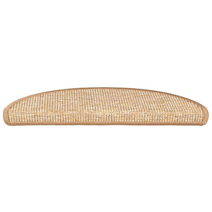 Stufenmatten 15 Stk. 56x17x3 cm Hellbraun Halbrund