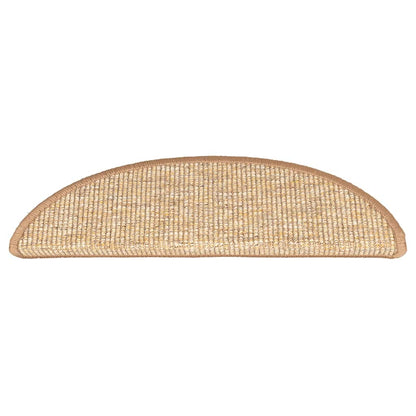 Stufenmatten 15 Stk. 56x17x3 cm Hellbraun Halbrund