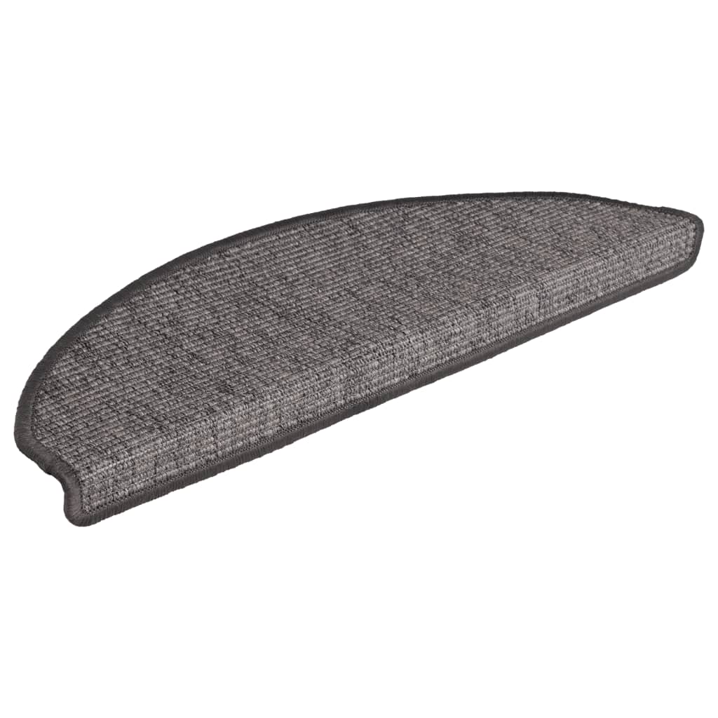 Stufenmatten 15 Stk. 56x17x3 cm Hellbraun Halbrund