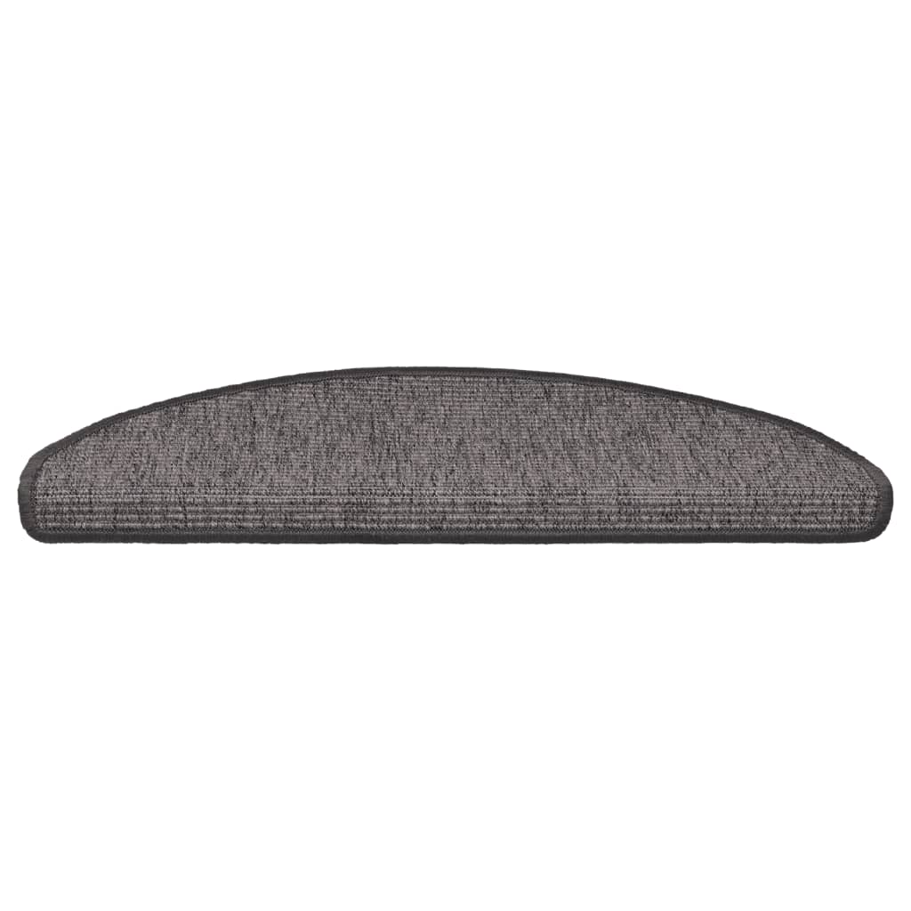 Stufenmatten 15 Stk. 56x17x3 cm Hellbraun Halbrund