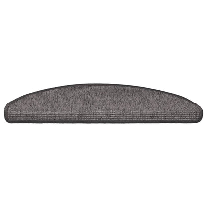 Stufenmatten 15 Stk. 56x17x3 cm Hellbraun Halbrund