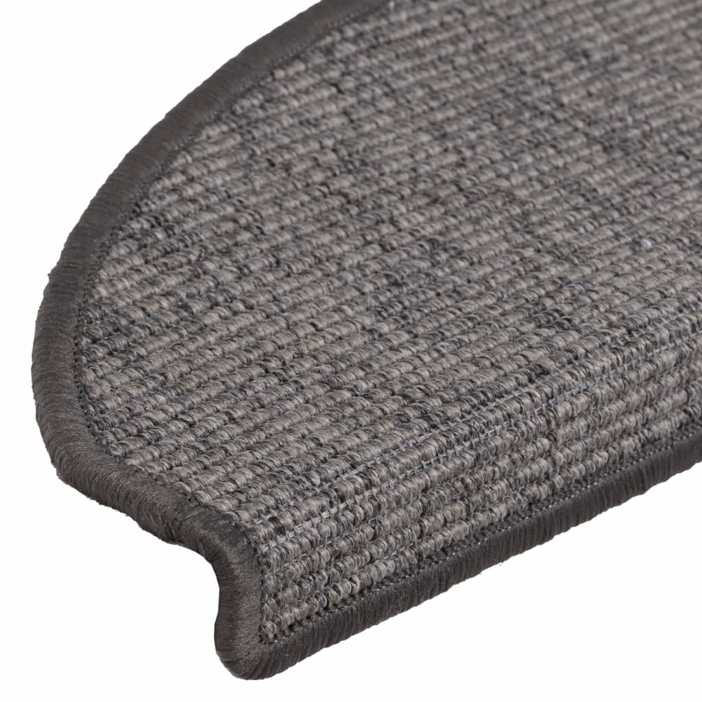 Stufenmatten 15 Stk. 56x17x3 cm Hellbraun Halbrund