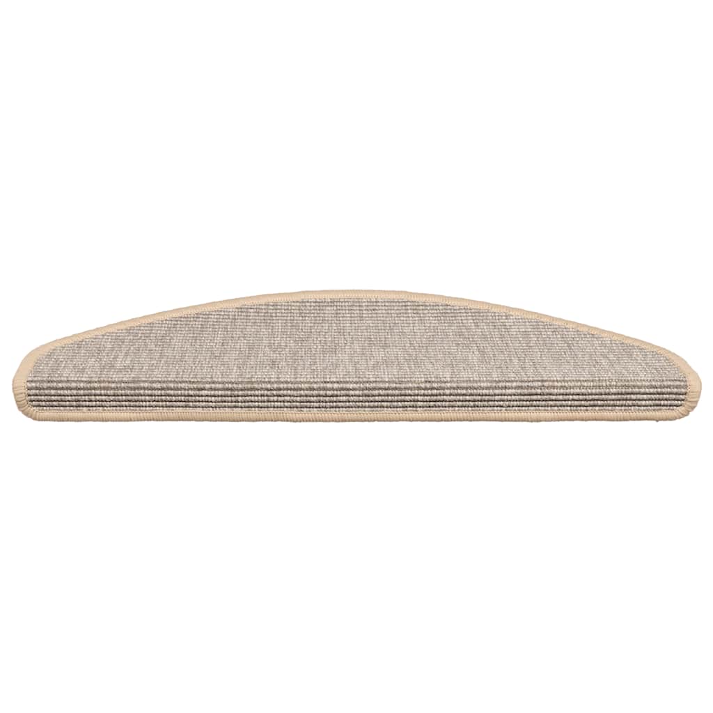 Stufenmatten 15 Stk. 56x17x3 cm Hellbraun Halbrund