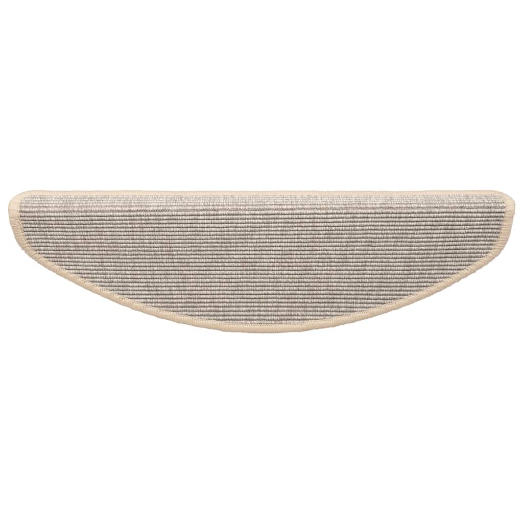 Stufenmatten 15 Stk. 56x17x3 cm Hellbraun Halbrund