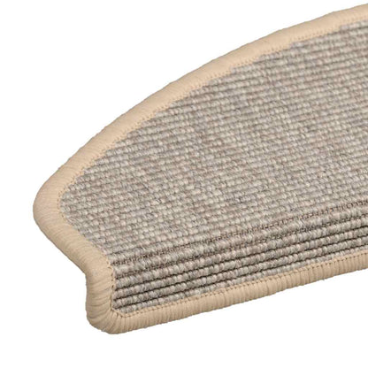 Stufenmatten 15 Stk. 56x17x3 cm Hellbraun Halbrund