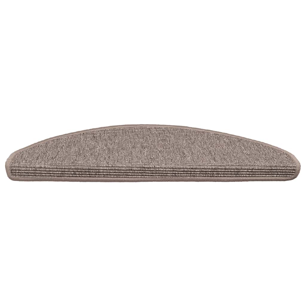 Stufenmatten 15 Stk. 56x17x3 cm Hellbraun Halbrund