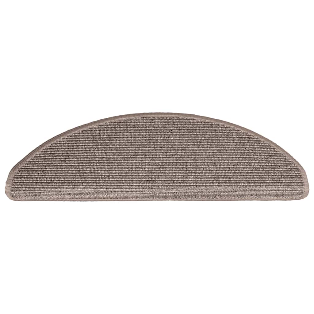 Stufenmatten 15 Stk. 56x17x3 cm Hellbraun Halbrund