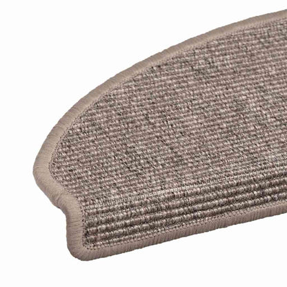 Stufenmatten 15 Stk. 56x17x3 cm Hellbraun Halbrund
