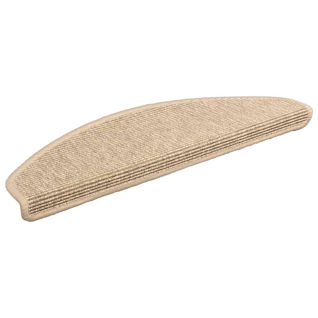 Stufenmatten 15 Stk. 56x17x3 cm Hellbraun Halbrund