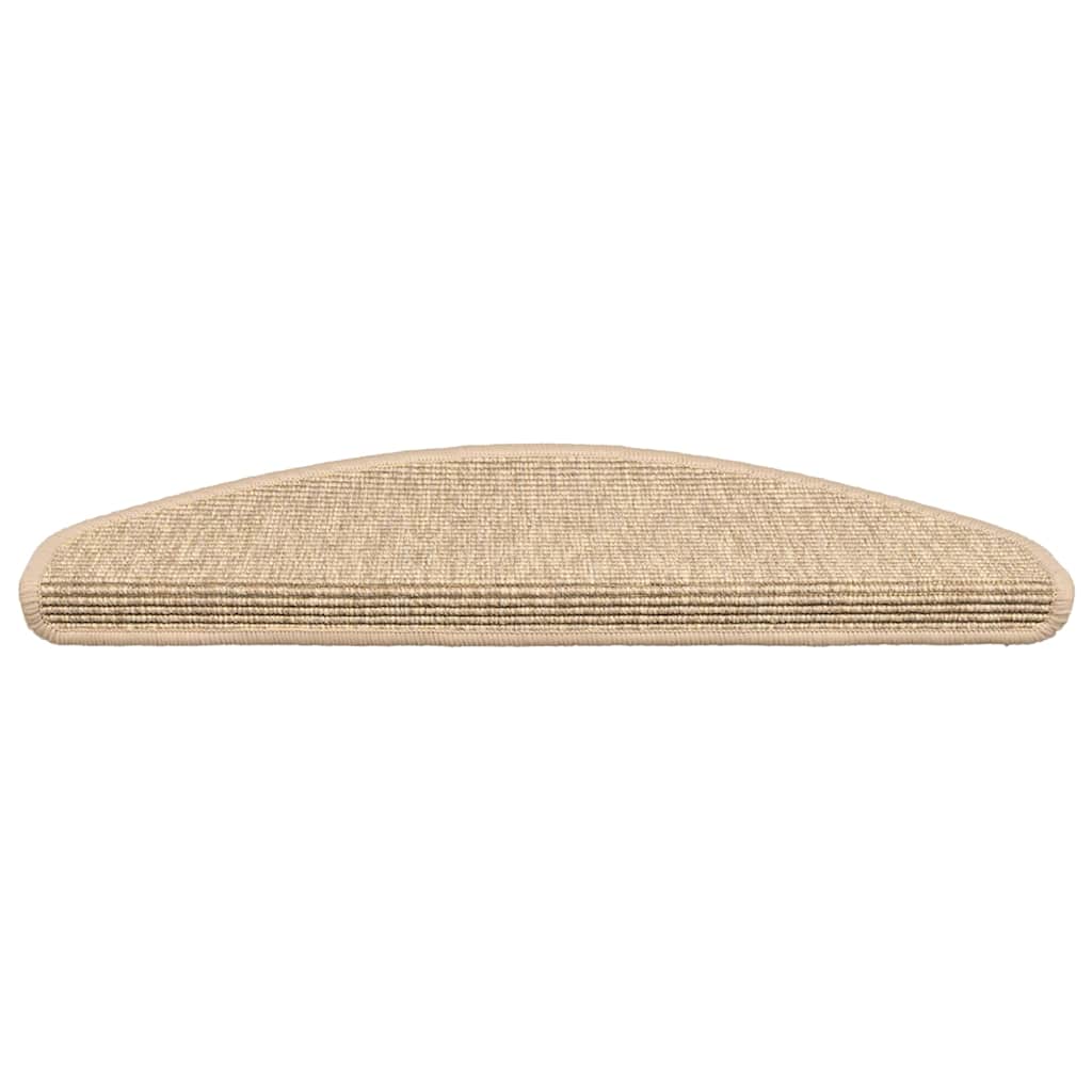Stufenmatten 15 Stk. 56x17x3 cm Hellbraun Halbrund