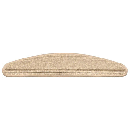 Stufenmatten 15 Stk. 56x17x3 cm Hellbraun Halbrund