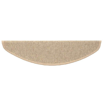 Stufenmatten 15 Stk. 56x17x3 cm Hellbraun Halbrund