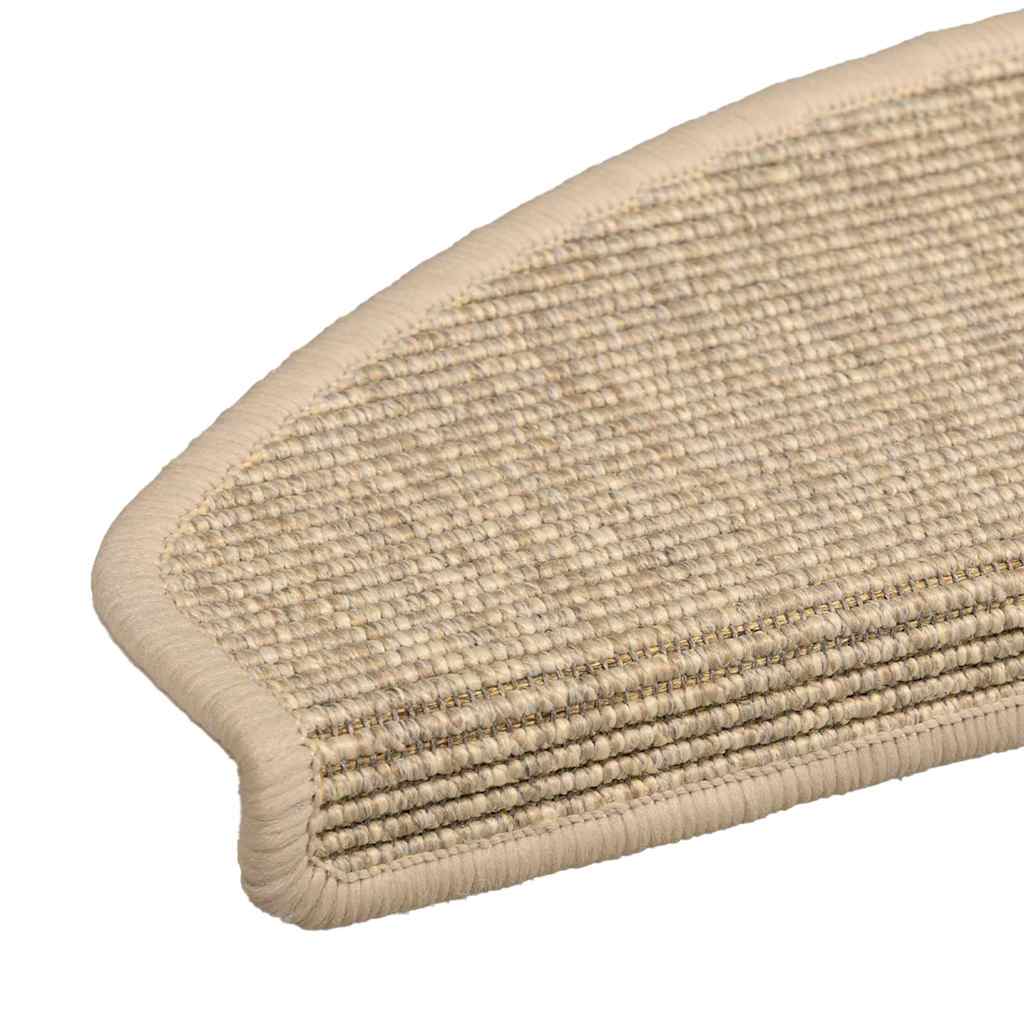 Stufenmatten 15 Stk. 56x17x3 cm Hellbraun Halbrund