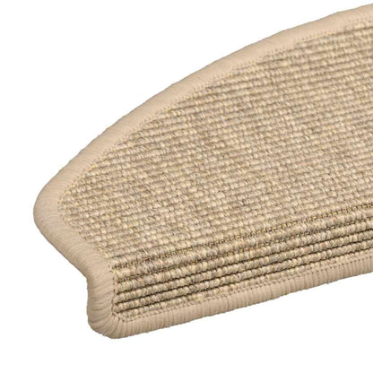 Stufenmatten 15 Stk. 56x17x3 cm Hellbraun Halbrund