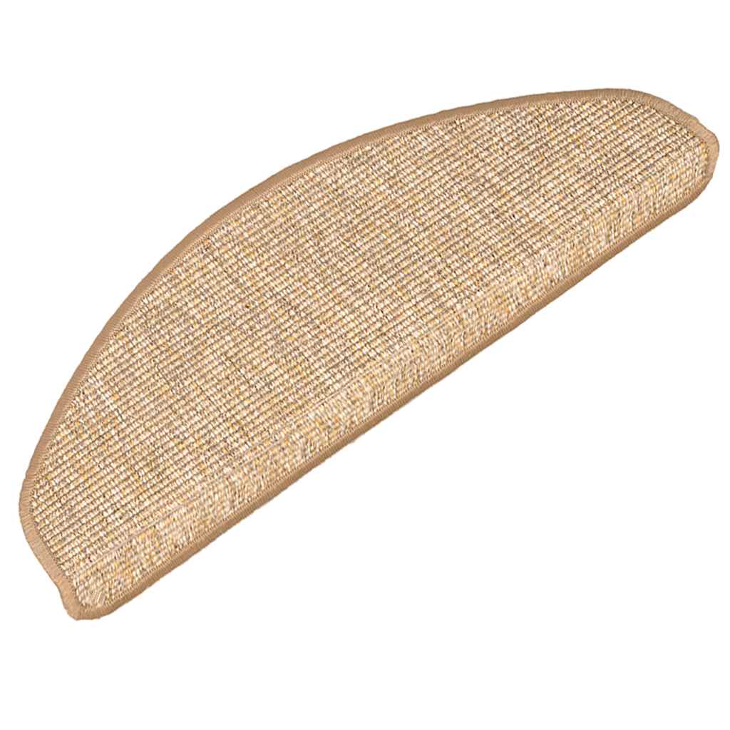 Stufenmatten 15 Stk. 56x17x3 cm Hellbraun Halbrund