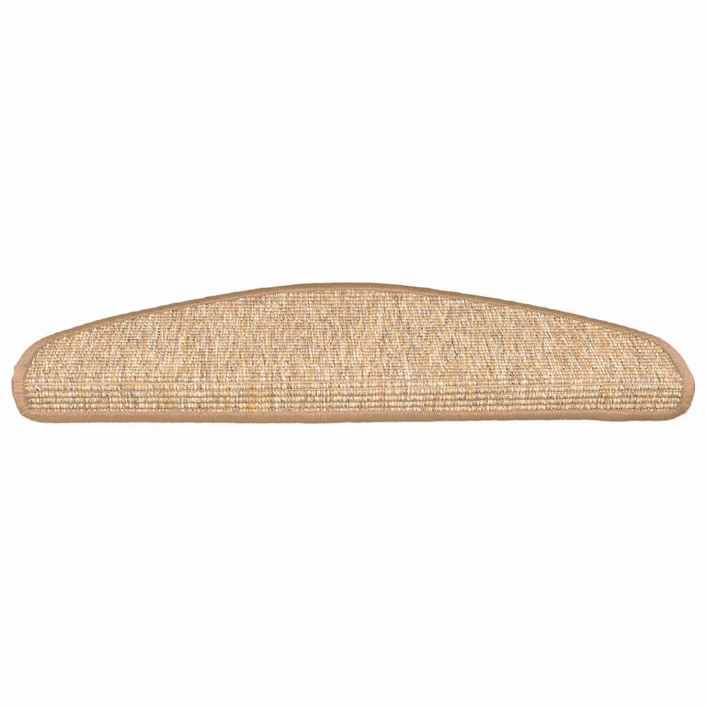 Stufenmatten 15 Stk. 56x17x3 cm Hellbraun Halbrund