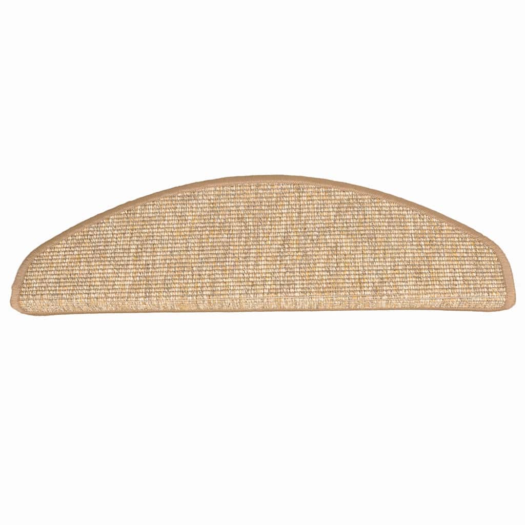 Stufenmatten 15 Stk. 56x17x3 cm Hellbraun Halbrund