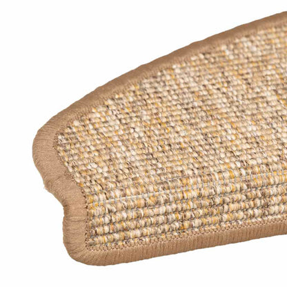 Stufenmatten 15 Stk. 56x17x3 cm Hellbraun Halbrund