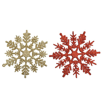 108-tlg. Weihnachtskugel-Set Golden und Rot