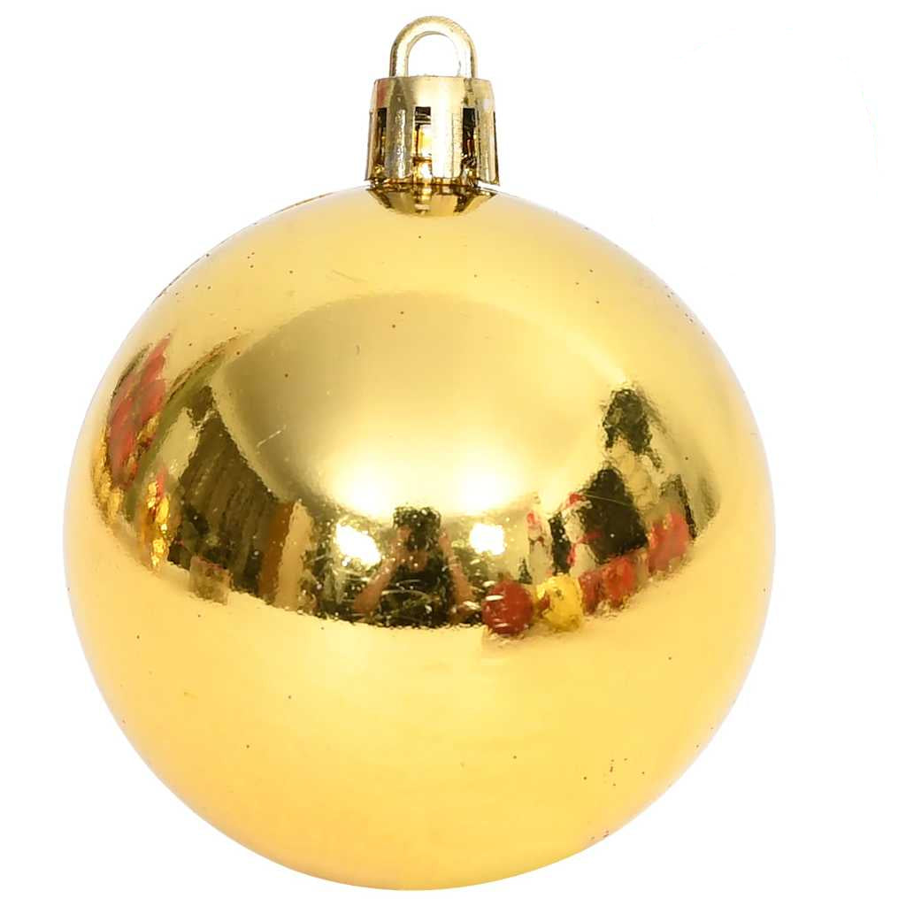 108-tlg. Weihnachtskugel-Set Golden und Rot