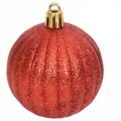 108-tlg. Weihnachtskugel-Set Golden und Rot