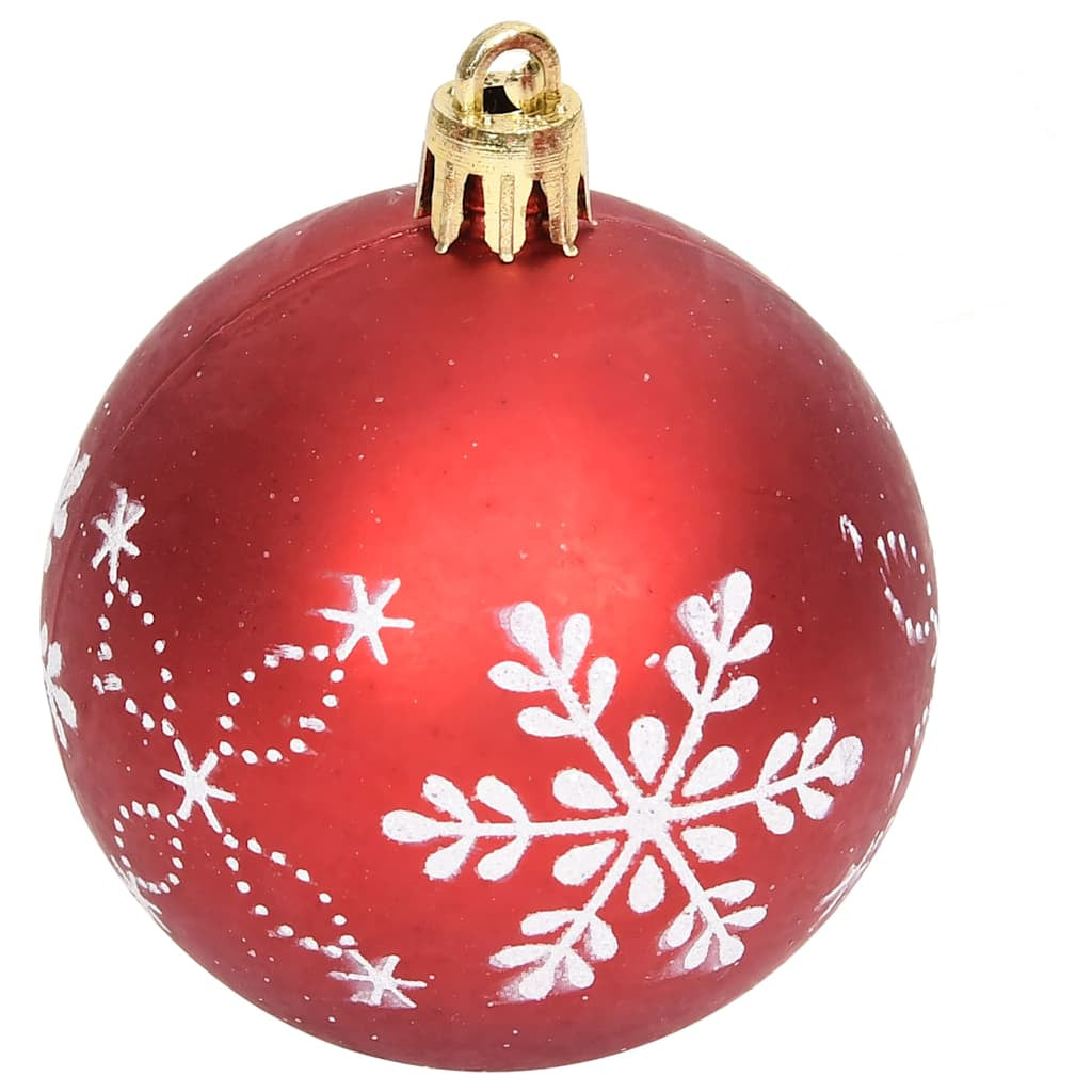 108-tlg. Weihnachtskugel-Set Golden und Rot