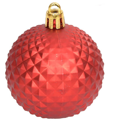 108-tlg. Weihnachtskugel-Set Golden und Rot