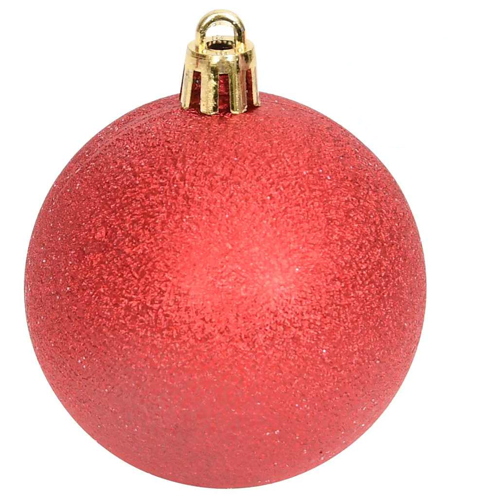108-tlg. Weihnachtskugel-Set Golden und Rot
