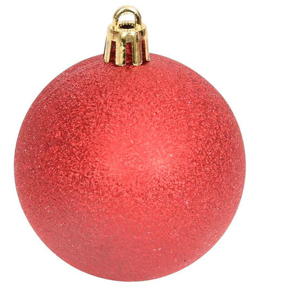 108-tlg. Weihnachtskugel-Set Golden und Rot