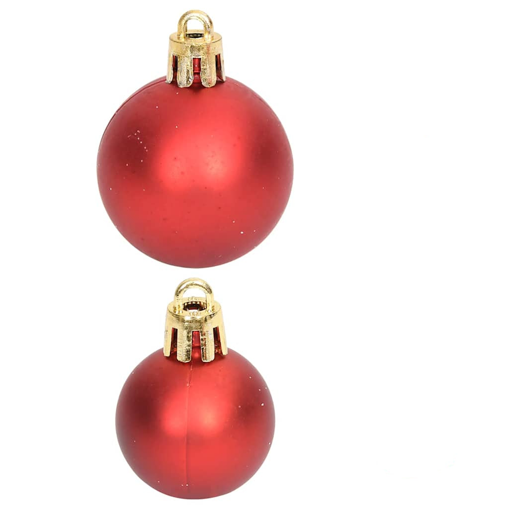 108-tlg. Weihnachtskugel-Set Golden und Rot