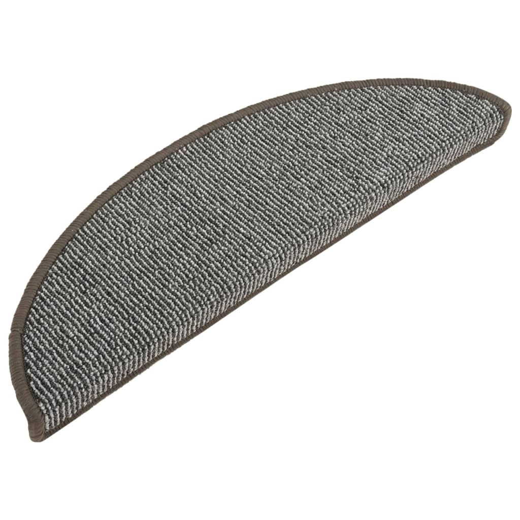 Stufenmatten 15 Stk. 56x17x3 cm Braun Halbrund