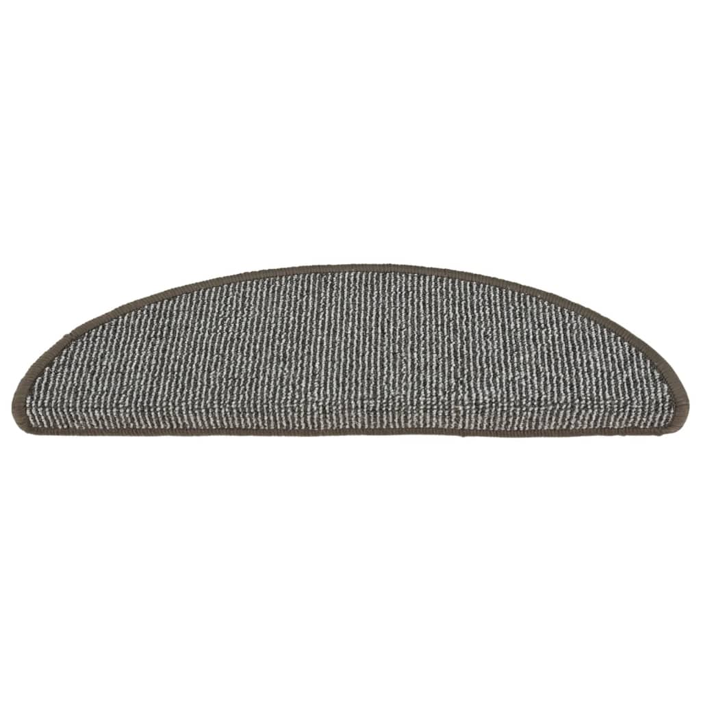 Stufenmatten 15 Stk. 56x17x3 cm Braun Halbrund