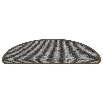 Stufenmatten 15 Stk. 56x17x3 cm Braun Halbrund