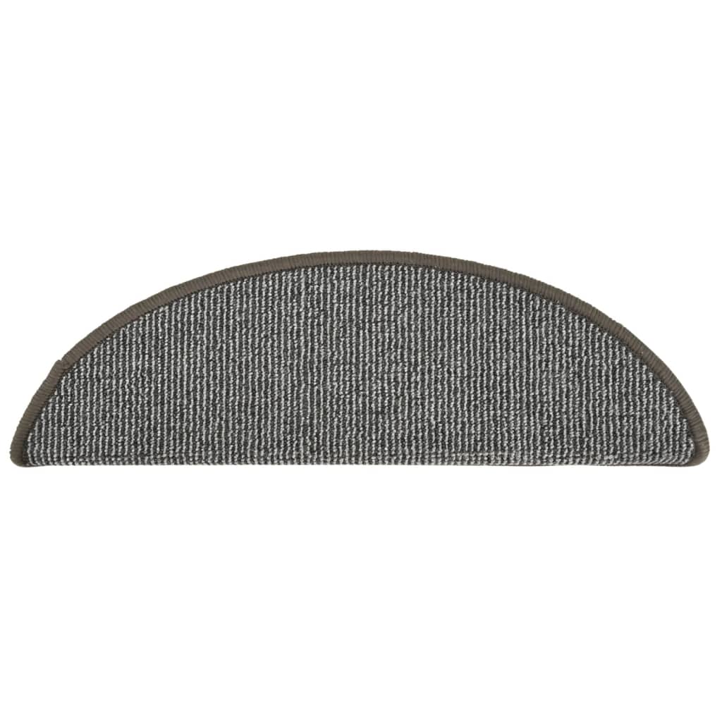 Stufenmatten 15 Stk. 56x17x3 cm Braun Halbrund