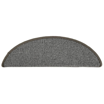 Stufenmatten 15 Stk. 56x17x3 cm Braun Halbrund