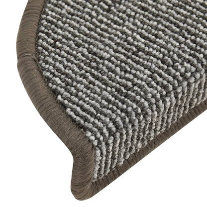 Stufenmatten 15 Stk. 56x17x3 cm Braun Halbrund