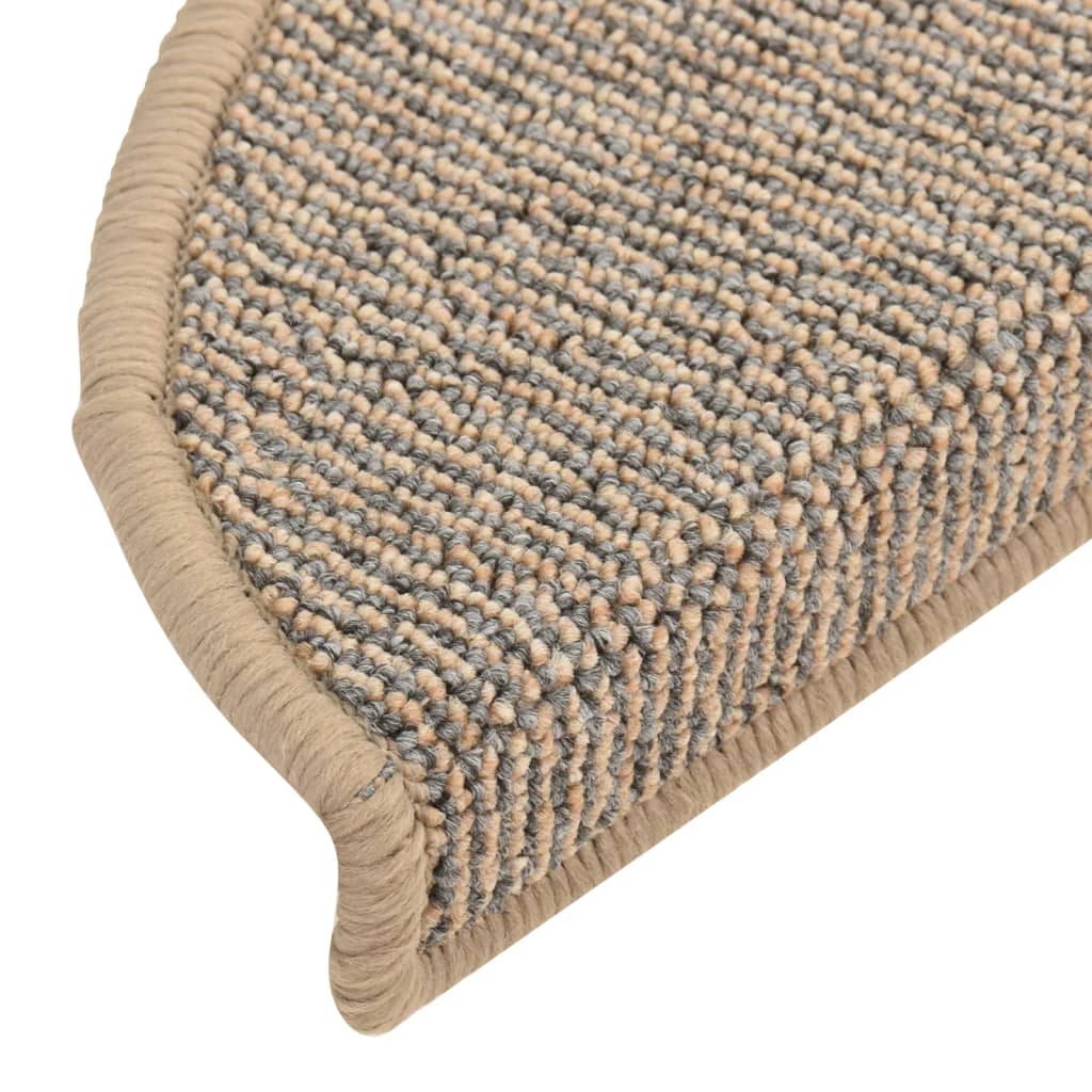 Stufenmatten 15 Stk. 56x17x3 cm Braun Halbrund