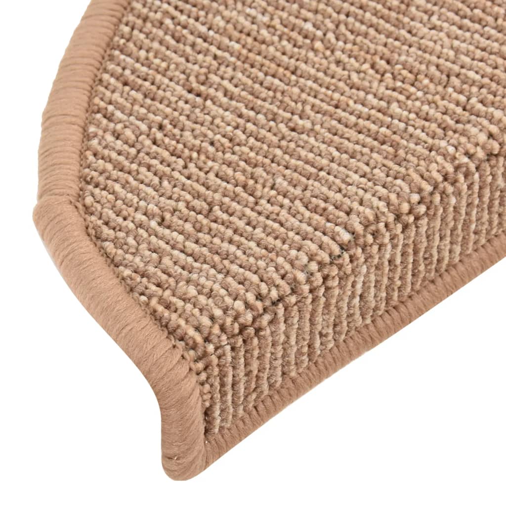 Stufenmatten 15 Stk. 56x17x3 cm Braun Halbrund