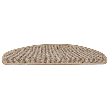 Stufenmatten 15 Stk. 56x17x3 cm Braun Halbrund