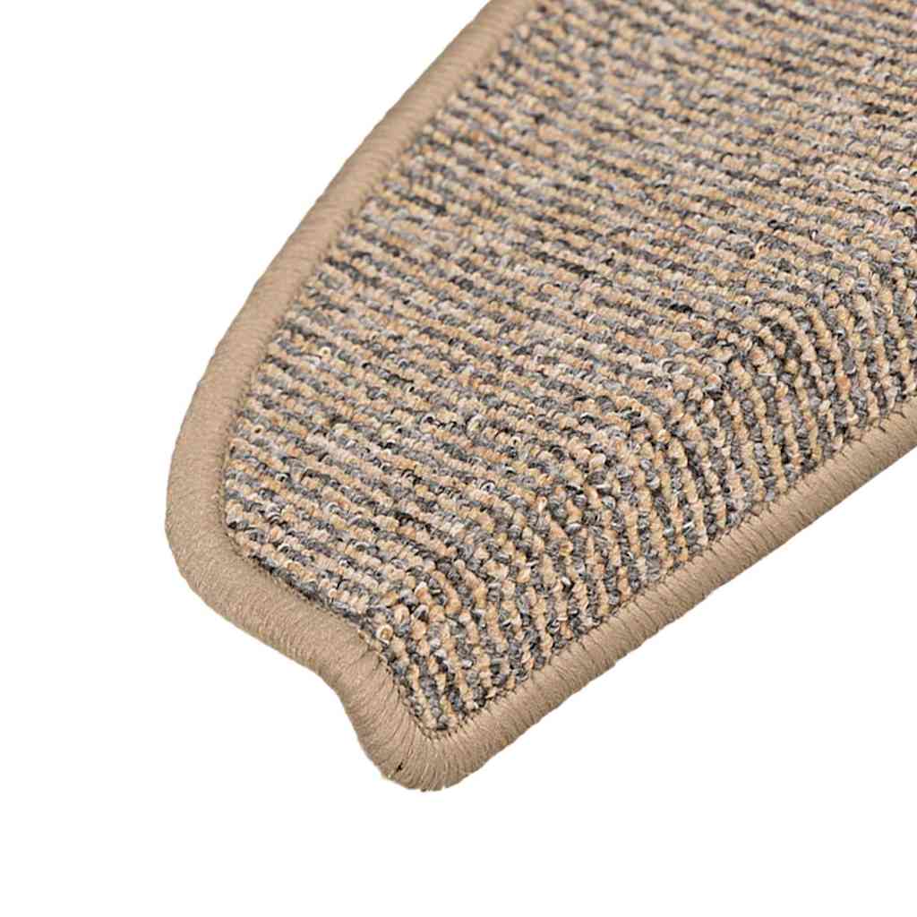 Stufenmatten 15 Stk. 56x17x3 cm Braun Halbrund