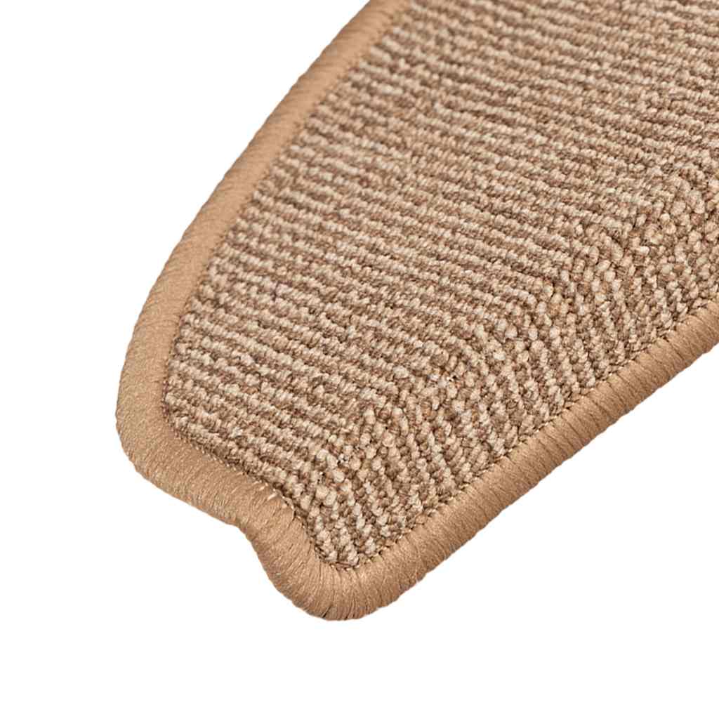 Stufenmatten 15 Stk. 56x17x3 cm Braun Halbrund