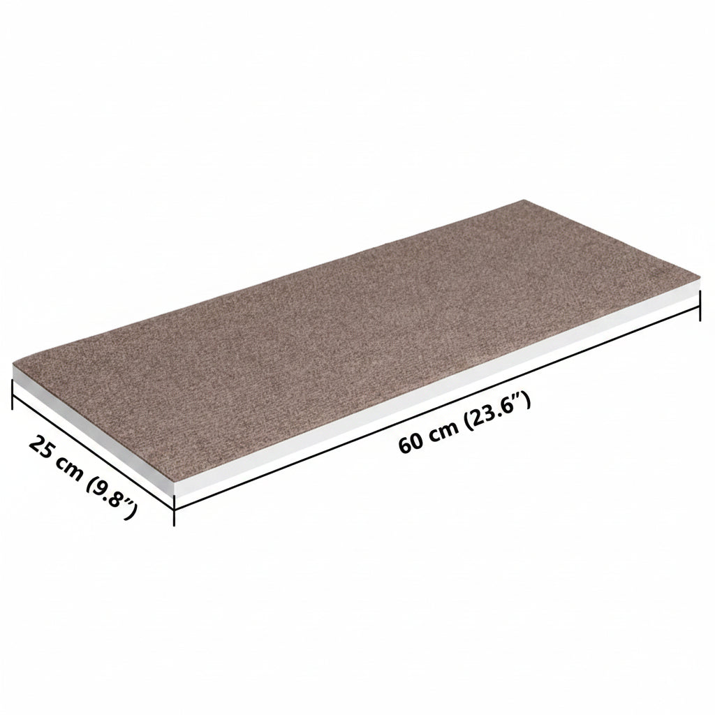 Stufenmatten Selbstklebend 15 Stk. 60x25 cm Hellbraun Rechteckig