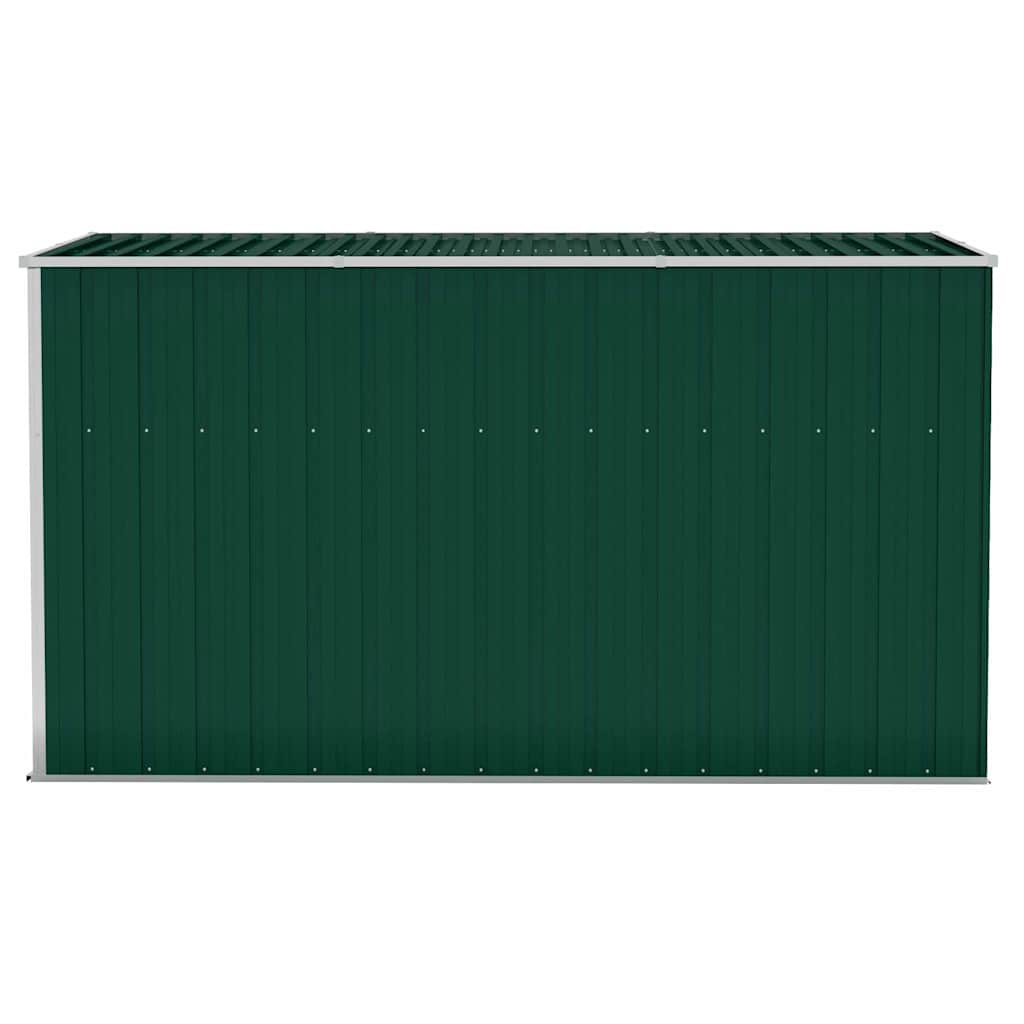 Anbauschuppen Grün 118x288x178 cm Verzinkter Stahl