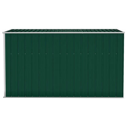 Anbauschuppen Grün 118x288x178 cm Verzinkter Stahl