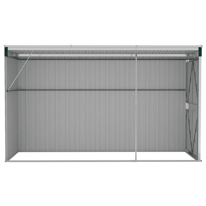 Anbauschuppen Grün 118x288x178 cm Verzinkter Stahl