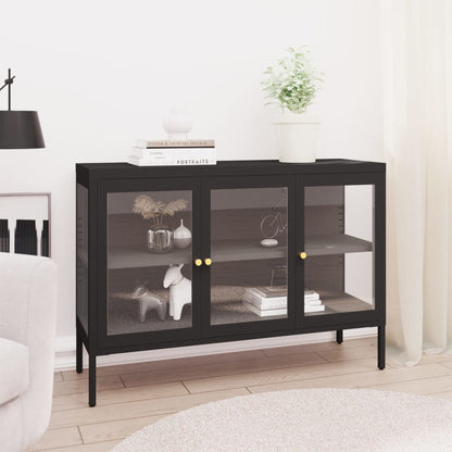 Sideboard 105X35X70 Cm Stahl Und Glas