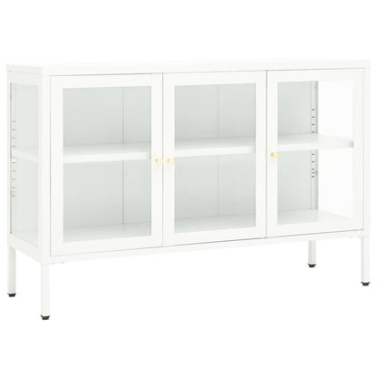 Sideboard 105X35X70 Cm Stahl Und Glas