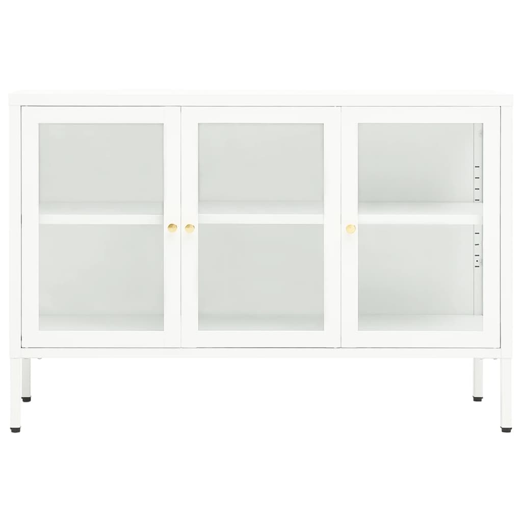 Sideboard 105X35X70 Cm Stahl Und Glas